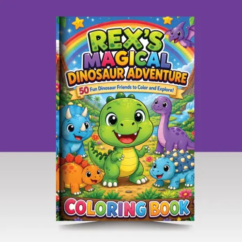Rex’s Magical Dinosaur Adventure – Dinosaur Coloring Book for Kids